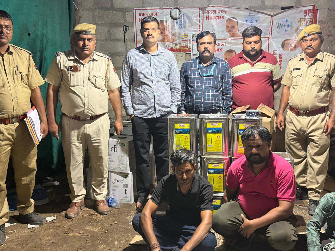 सुमेरपुर में नकली घी बनाने वाले गिरोह का भंडाफोड़, भारी मात्रा में माल जब्त